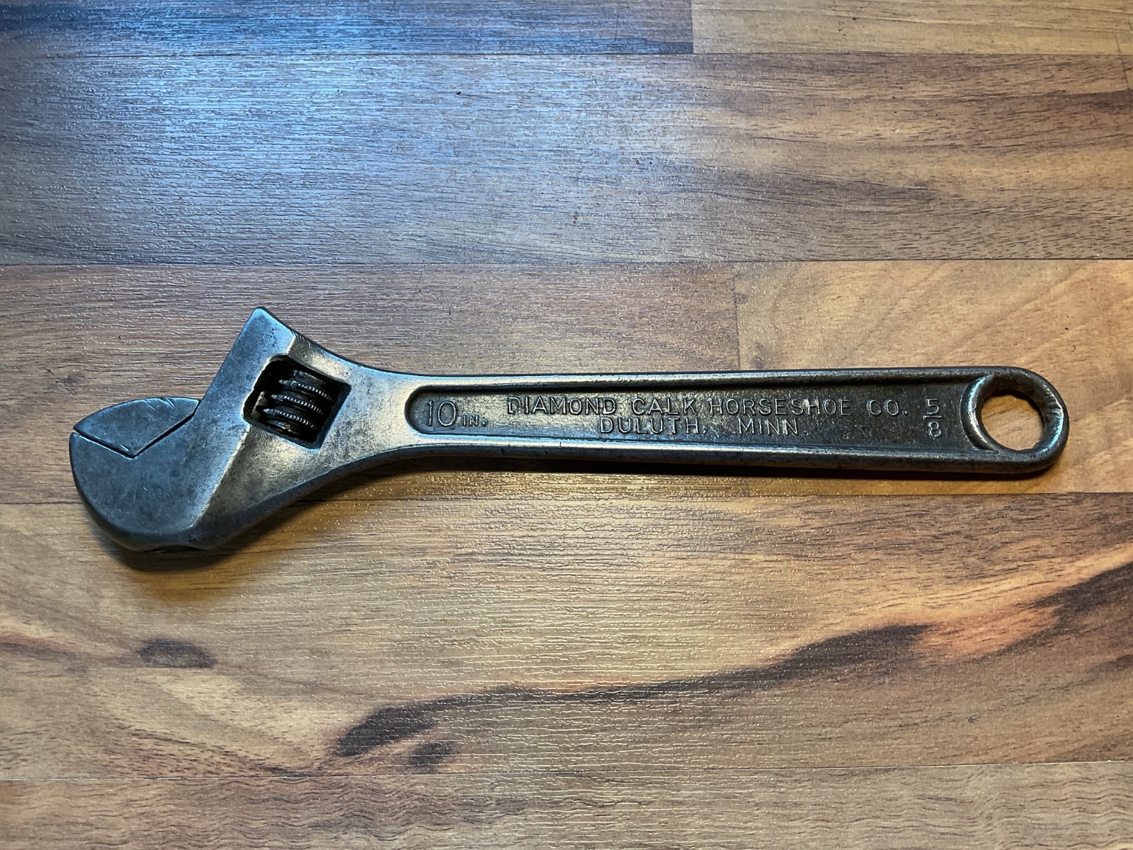 Vintage DIAMOND CALK HORSESHOE CO DULUTH, MINN 10″ Adjustable Wrench Vintage USA