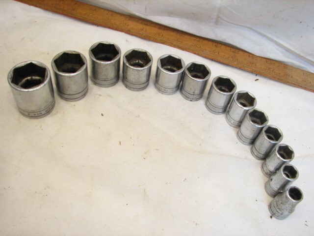 Set Snap-On 1/2″ Drive Shallow/Standard Length 6-Pt Sockets 7/16 – 1-1/4″ Tools
