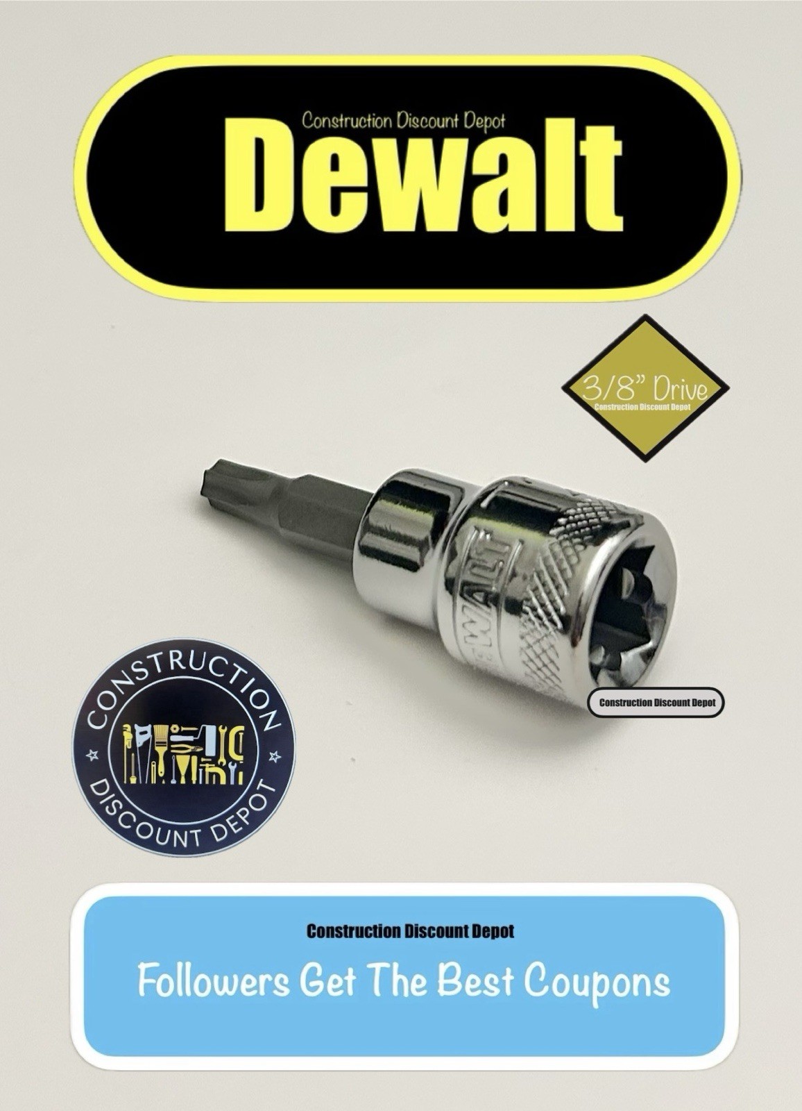 Dewalt T27 Torx Star Bit 3/8″ In Drive Socket TX.27 87-406D