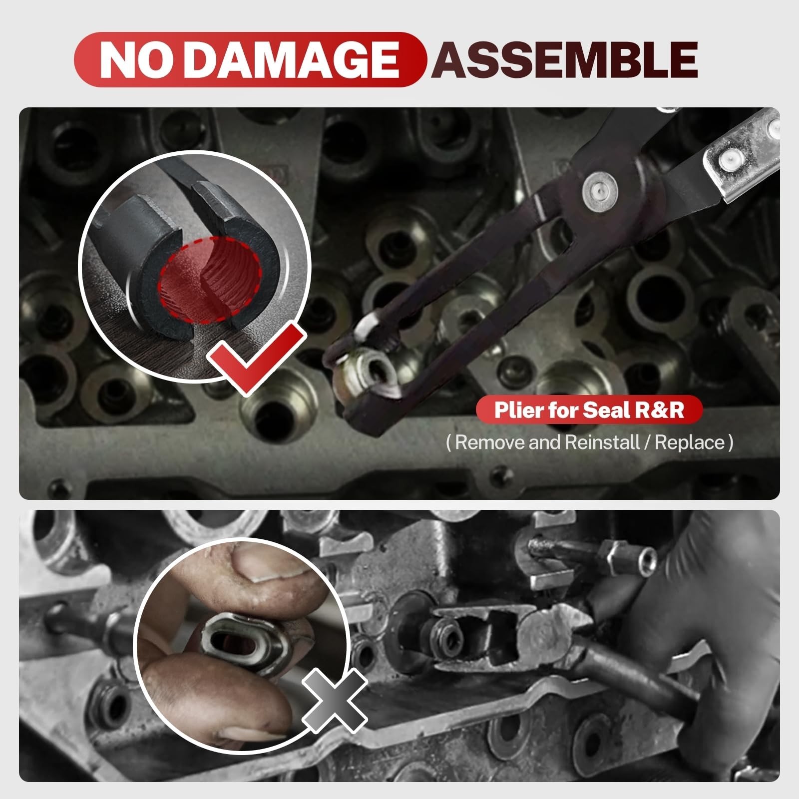 13pcs Valve Spring Compressor Tool Set, Valve Lapping & Grinding for ATV, Car, M