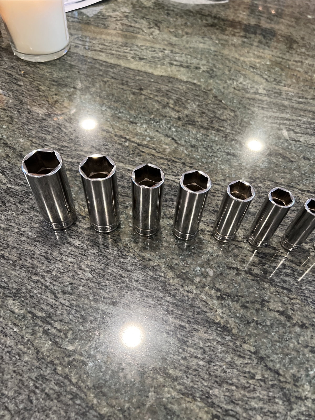 Snap-on 211SFSY 11 pc 3/8″ drive 6-point sae deep socket set new