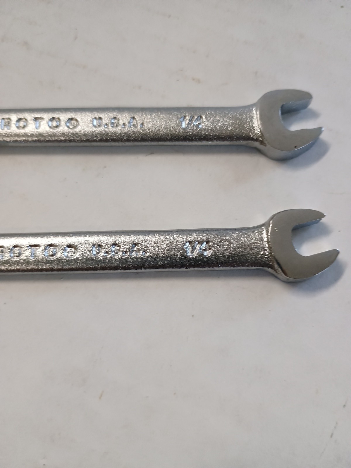 1/4″ , 5/16″ Combination Wrench Proto Professional SAE Satin J3018 Lot of 2 USA