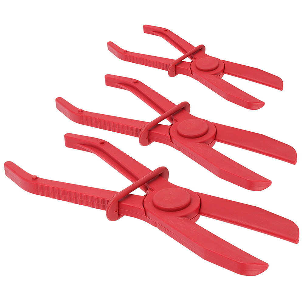 3Pcs Flexible Hose Clamp Set Clamping Pliers Radiator Brake Fuel Pipe Tools