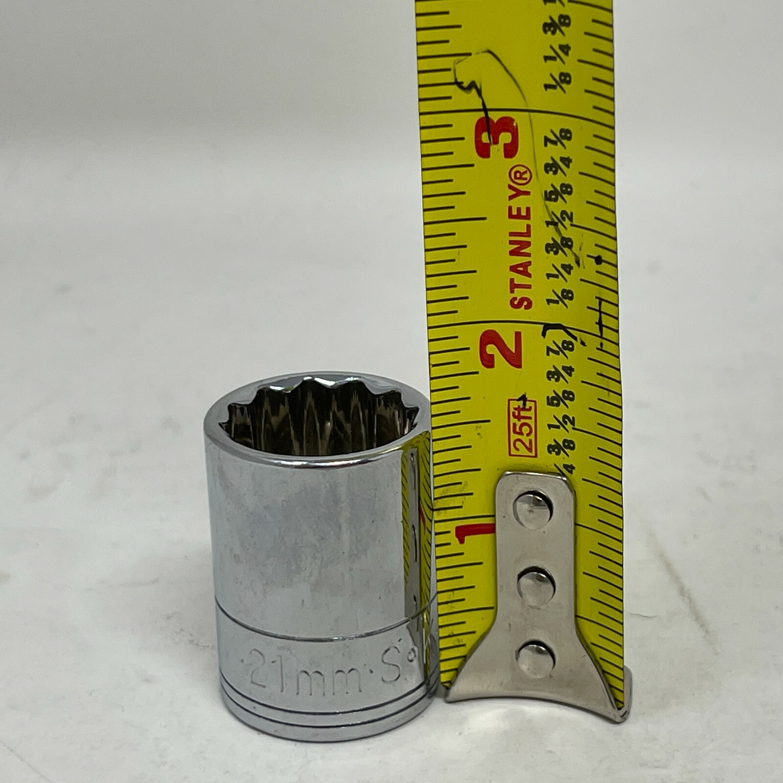 SK Hand Tools 40321 1/2″ Drive 21mm 12pt Standard Metric Chrome Socket NOS