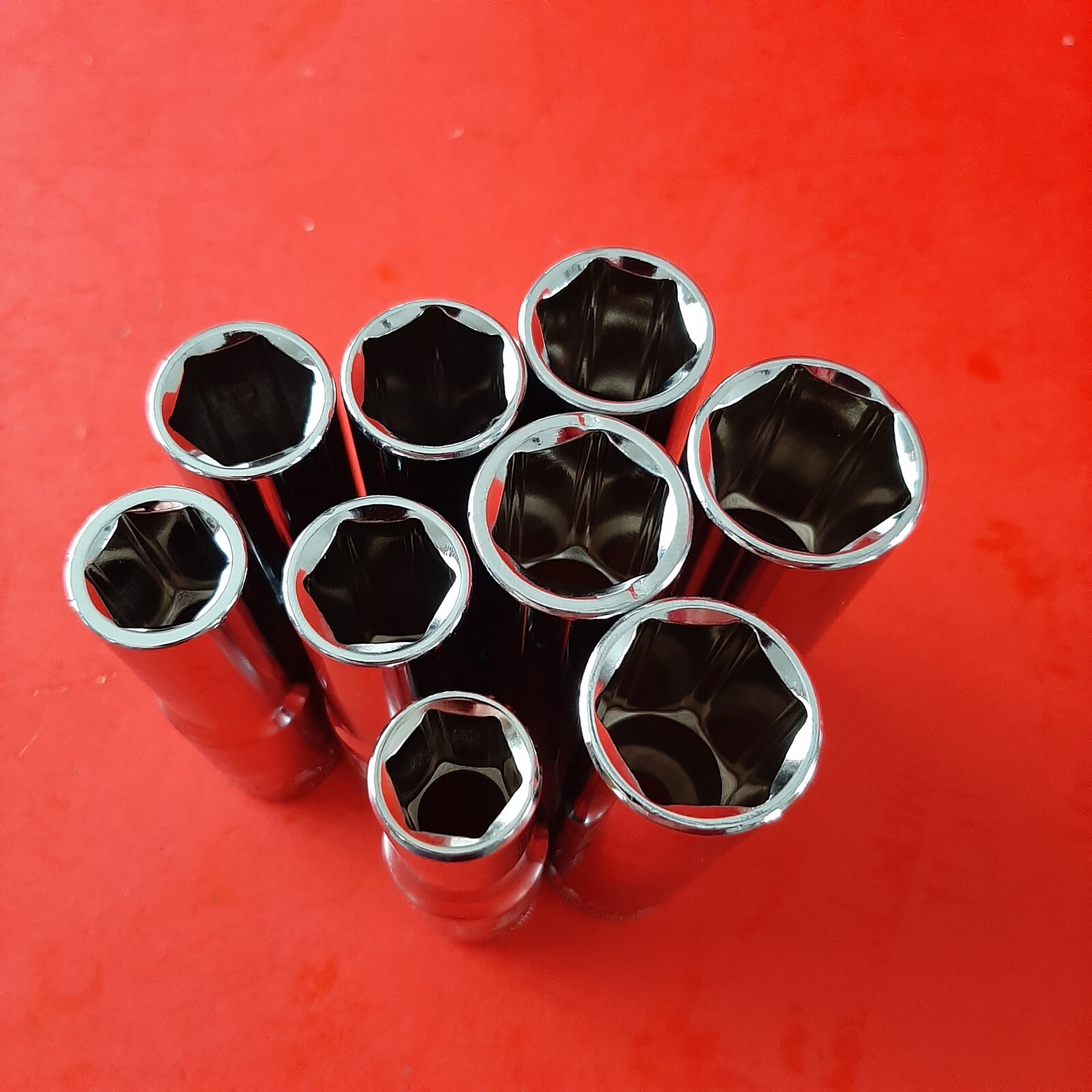NEW CRAFTSMAN Easy Read 9 Piece 1/2 Drive DEEP METRIC 6 point Socket Set 12-21mm