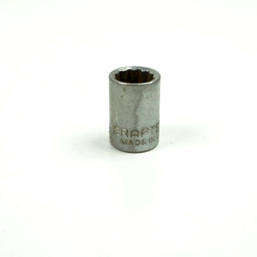 Craftsman -G- 7/16″ 12 Point Shallow Chrome Socket 3/8″ Drive 44332 USA