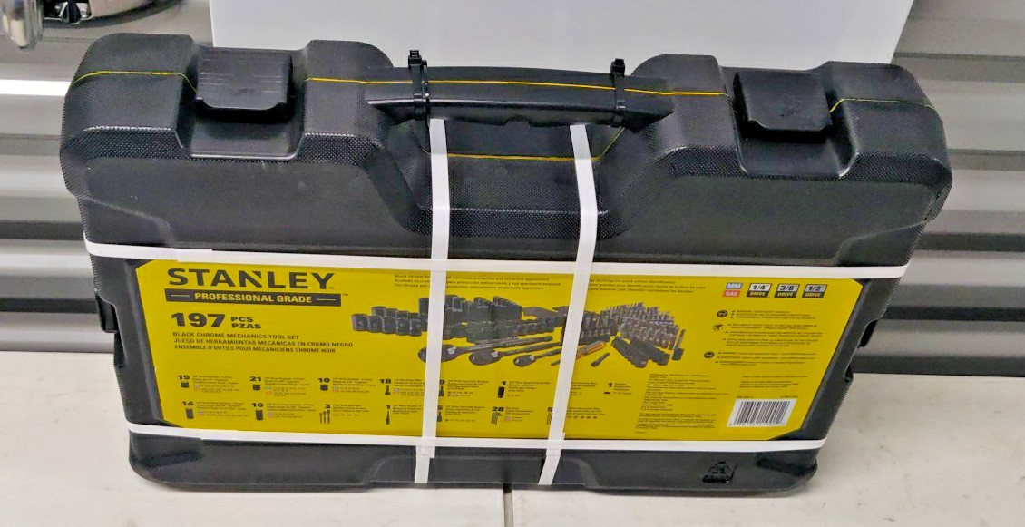 Stanley 197 PC Pro Grade Mechanics Tool Set STMT11001 Black Chrome NEW