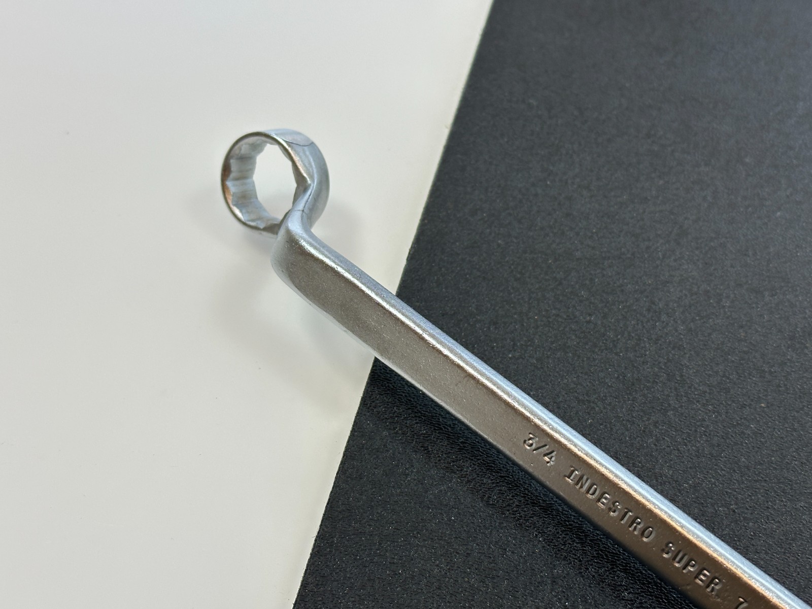 🇺🇸Indestro Tools USA 733A SAE 3/4” x 7/8” Offset Box End Wrench, NEW Old Stock