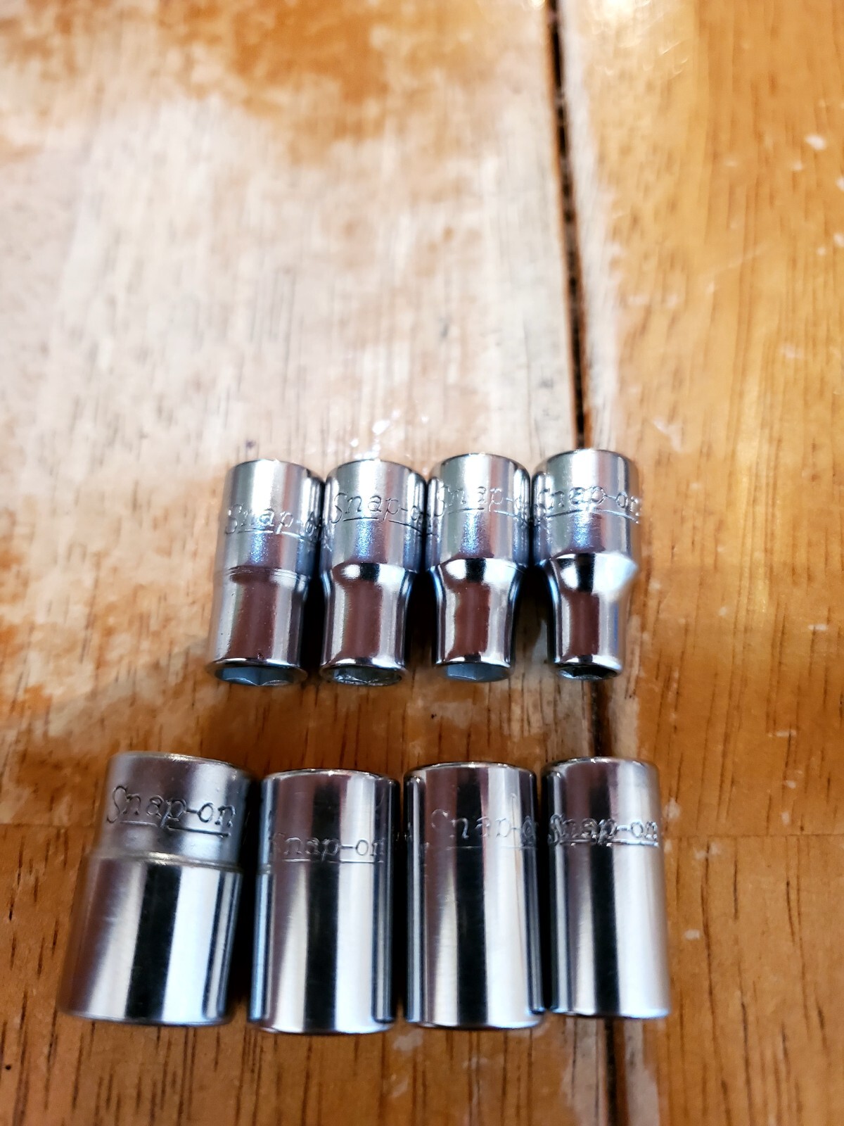Snap On 1/4 Drive 3/16-7/16 6PT Shallow Sockets V Series Lot Of 8
