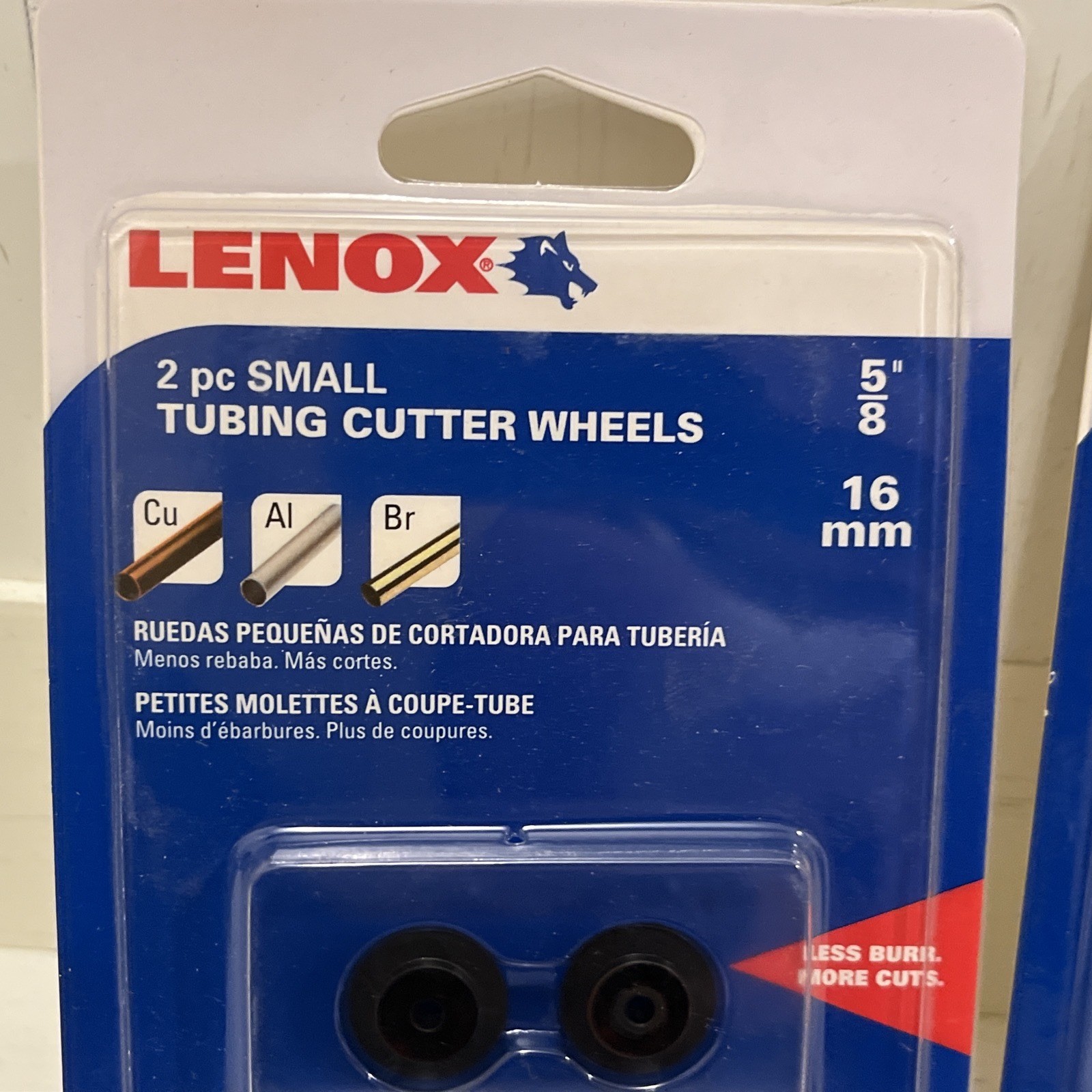 Lenox Small Cutter Wheel Copper Alum Brass 5/8 1921697 Miniature New 1 Pack