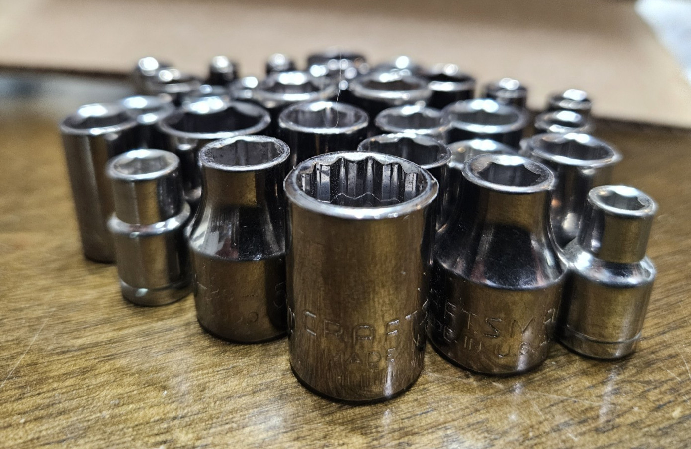 Craftsman 12, 8, 6 Point Deep And Shallow Socket Lot Set USED (84)