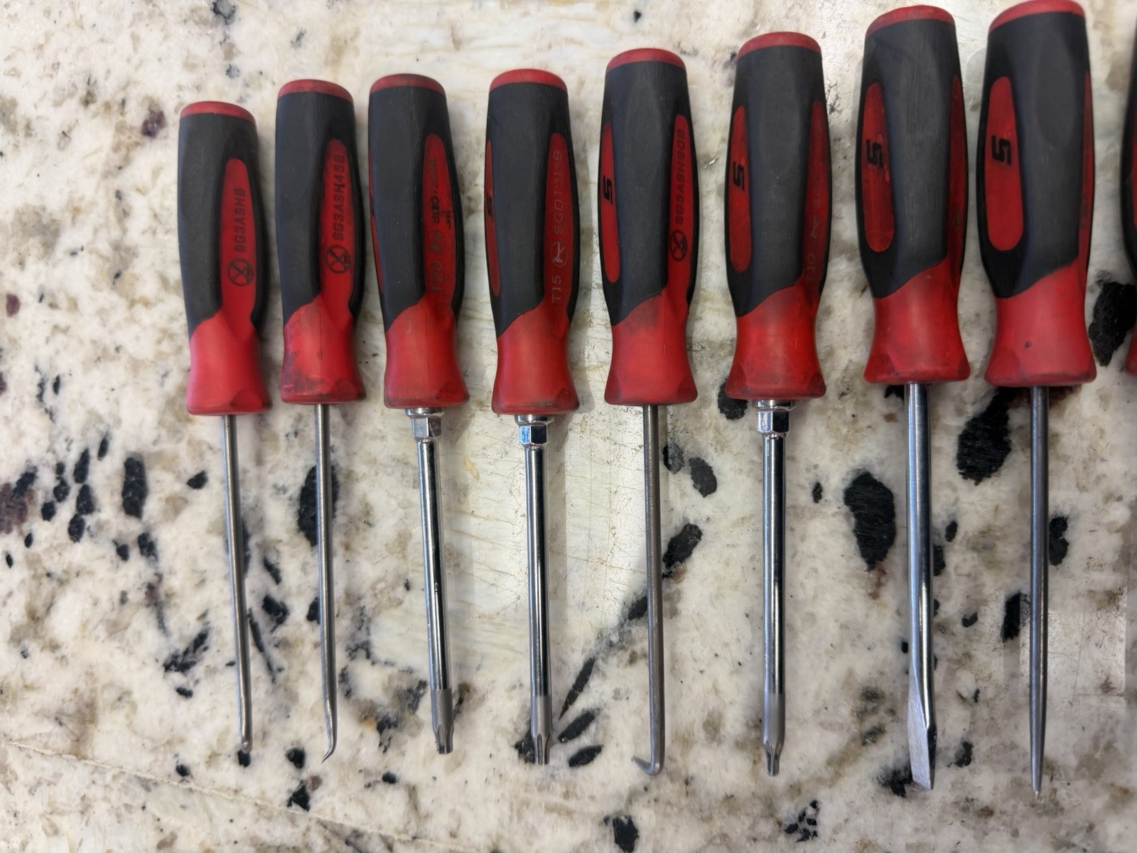 Snap On Pick Screwdriver Torx Set Red PAK562420 Pouch 12 Piece Set As Pictured..