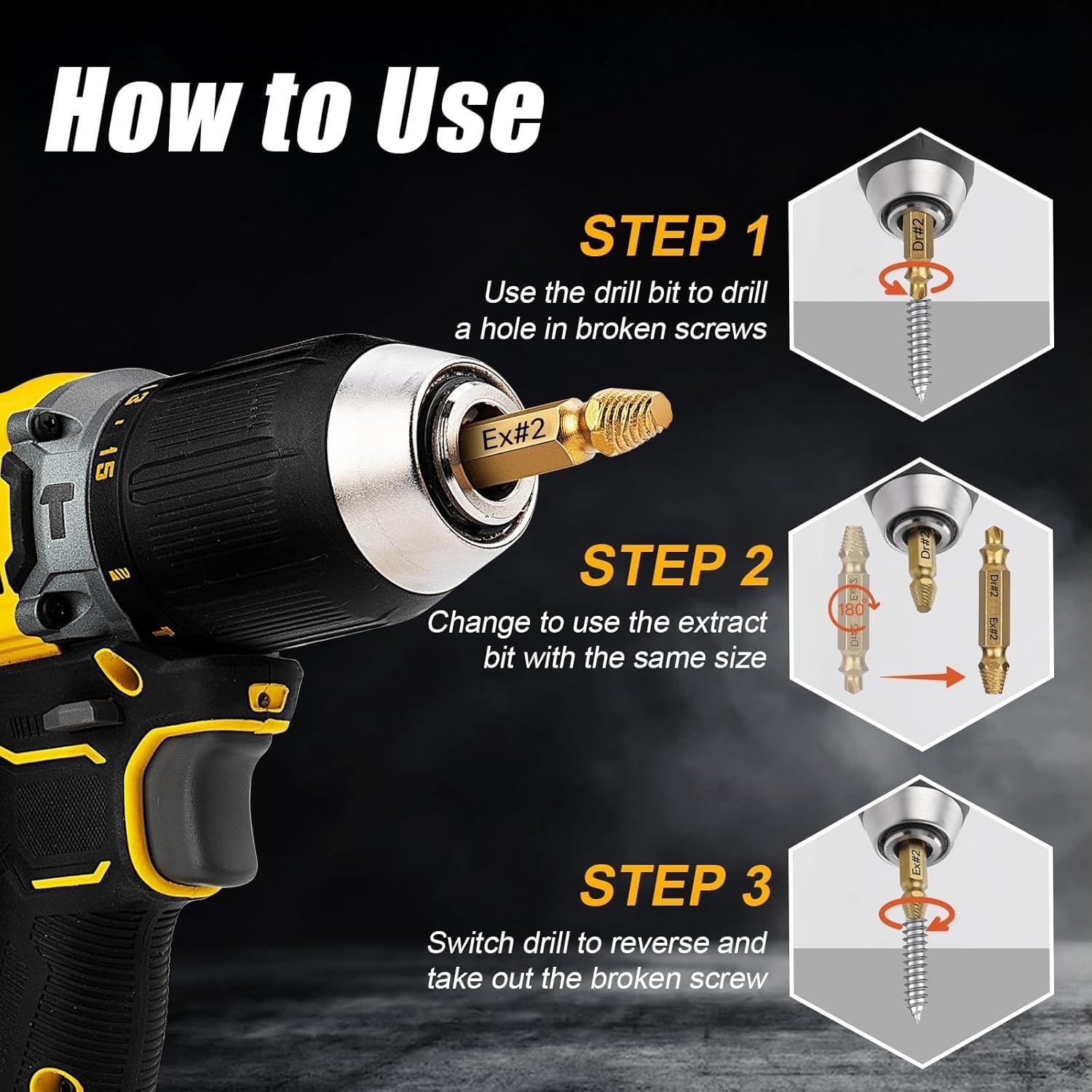 Beginner-Friendly Screw Extractor Set – Easy Out Tools for Rusty & Broken Screws