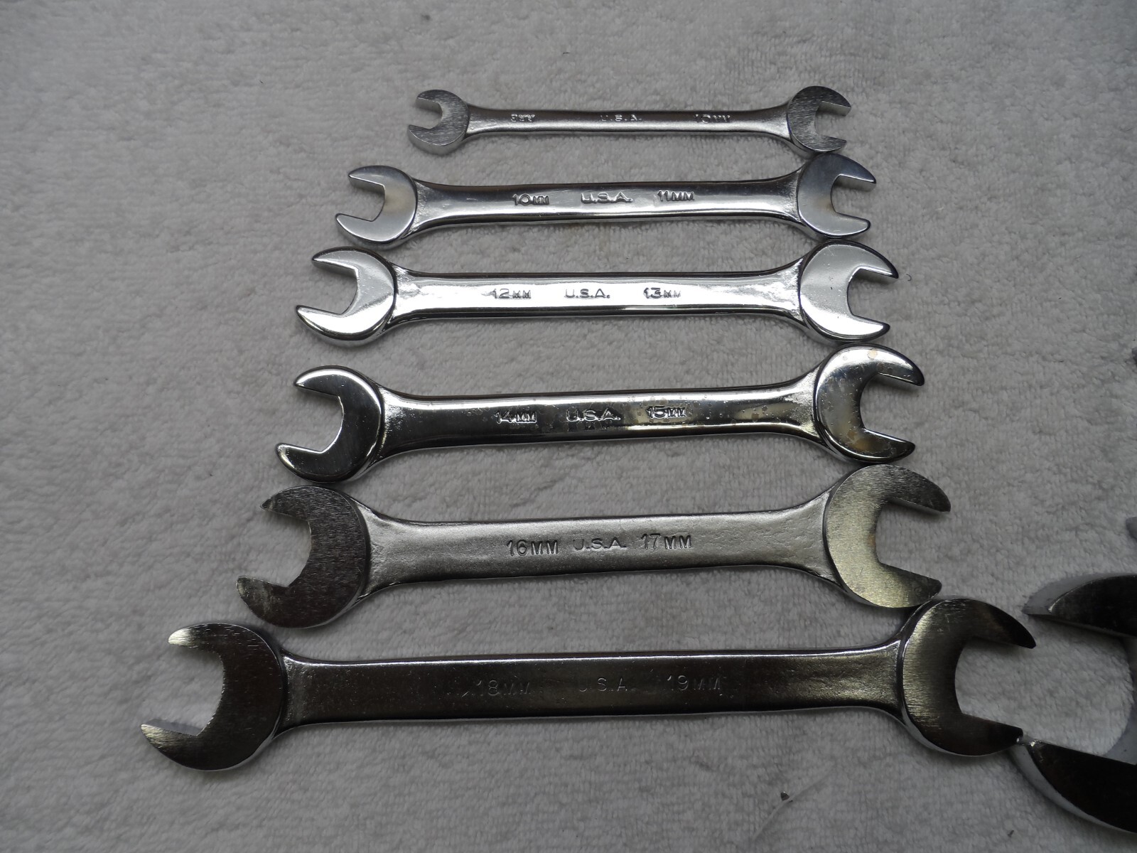 Duro Indestro Metric MM Open End Wrench Set made in USA up to 32mm (10 pcs)