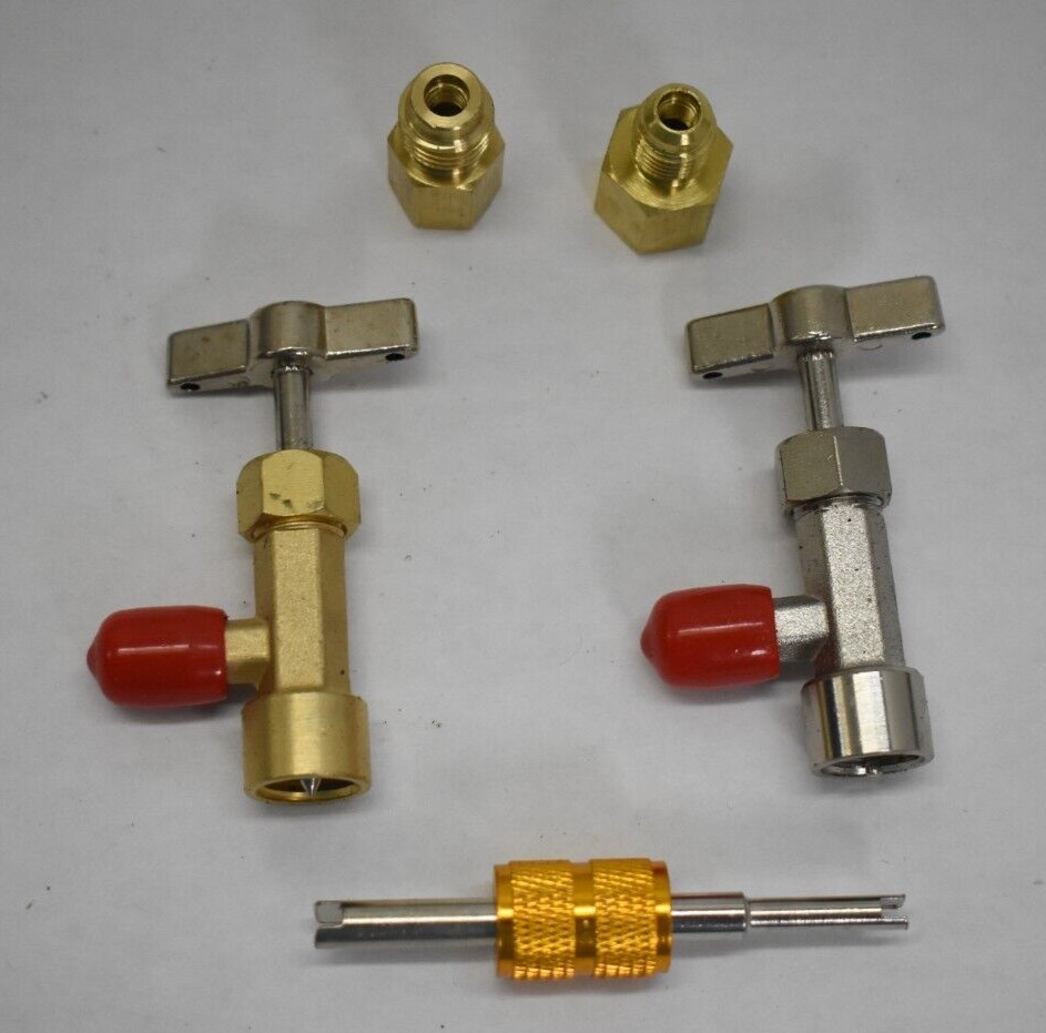 Lu-Hawk R134A Self-Sealing & Single Puncture Can Taps With Valve Core Removal