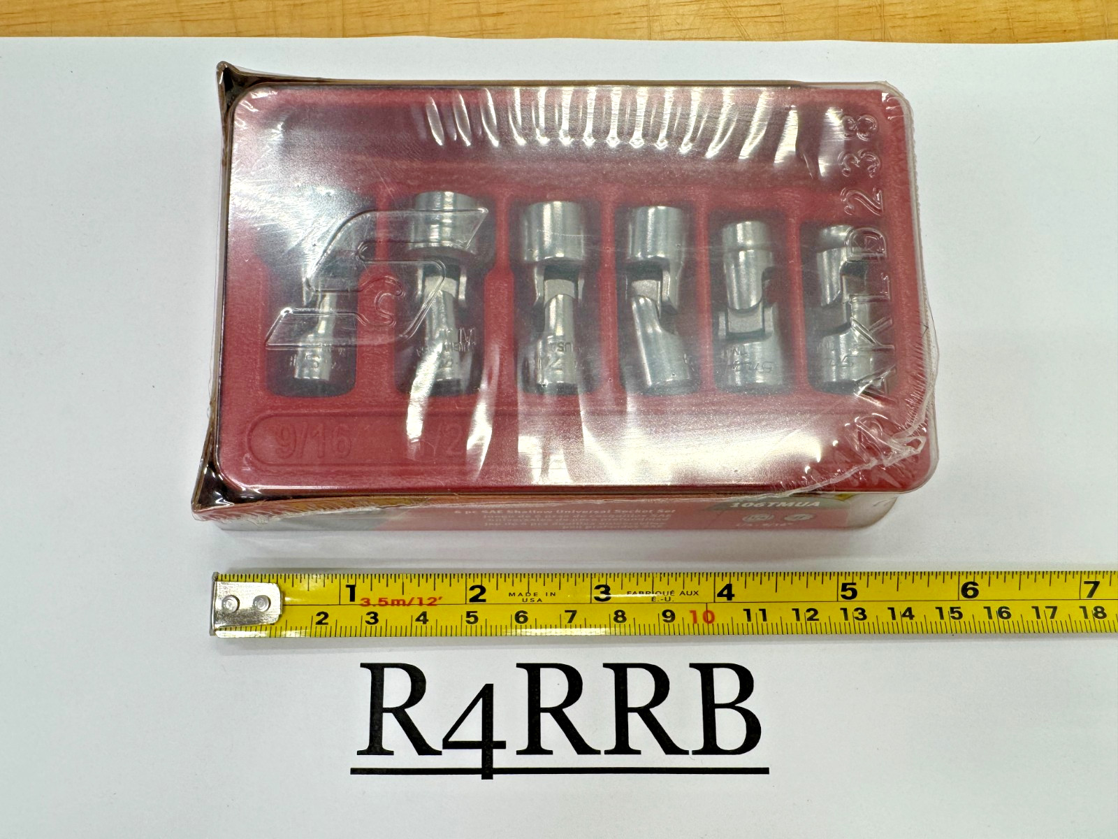 Snap-on Tools USA NEW 1/4″ Drive SAE 12 POINT Shallow CHROME Swivel Set 106TMUA