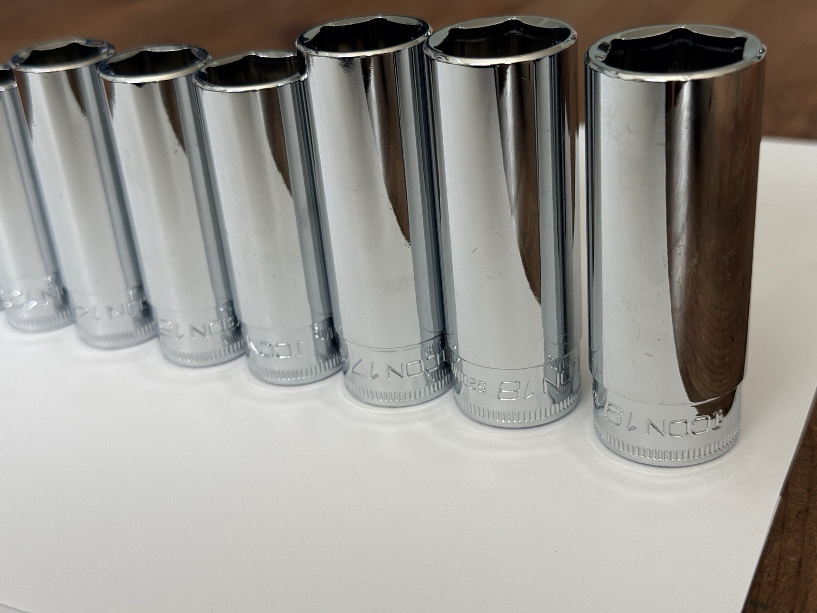 ICON 3/8” Drive 6Pt Metric Shallow & Deep Socket Chrome – Choose Size mm