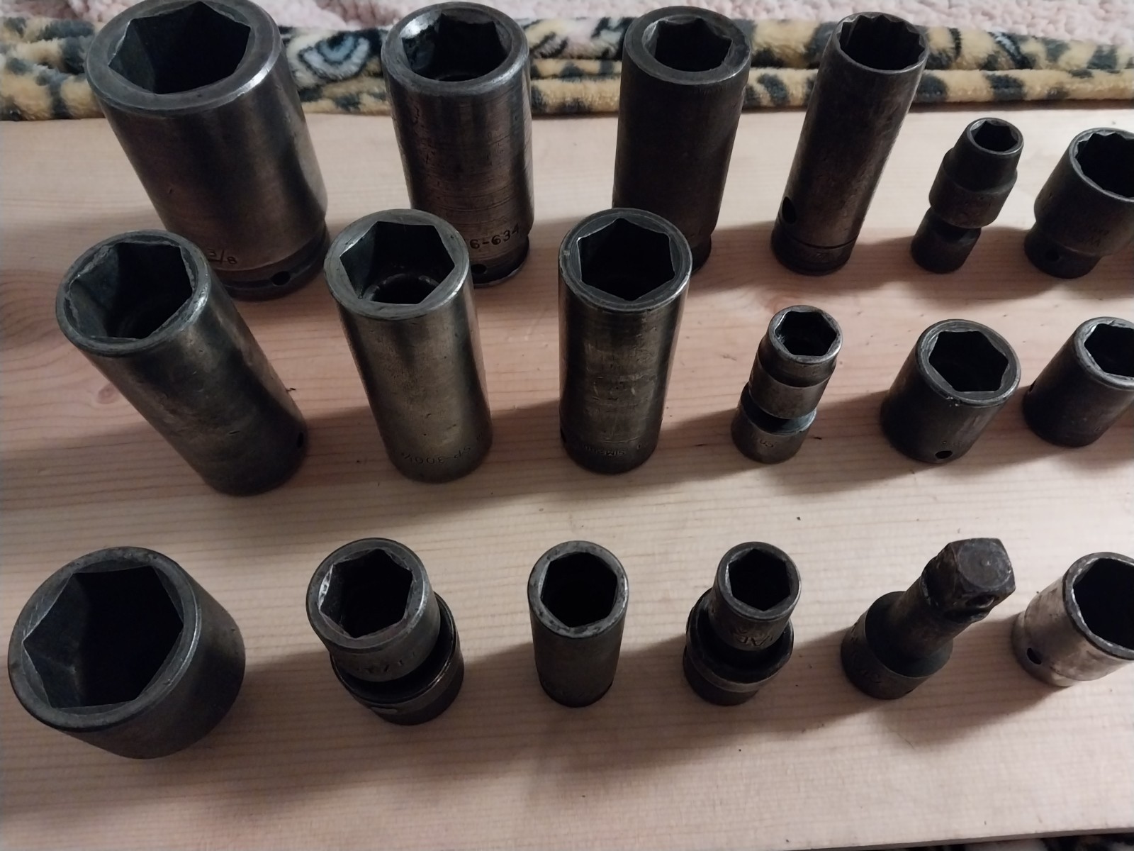 Old Snap-On / MAC / Mixed 23 Impact Sockets Extensions Heavy Duty Mechanic Lot