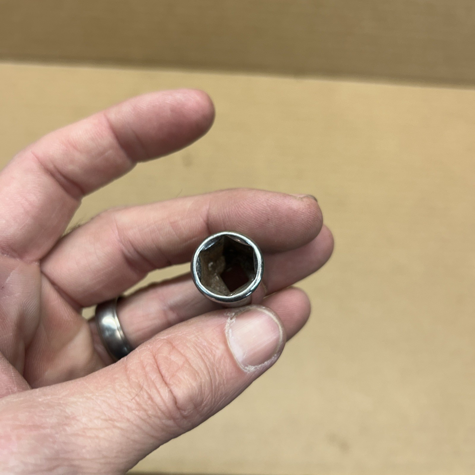 Vintage Craftsman USA 13mm 6 Point 1/4″ Drive Shallow Socket 43514 Inverted G1