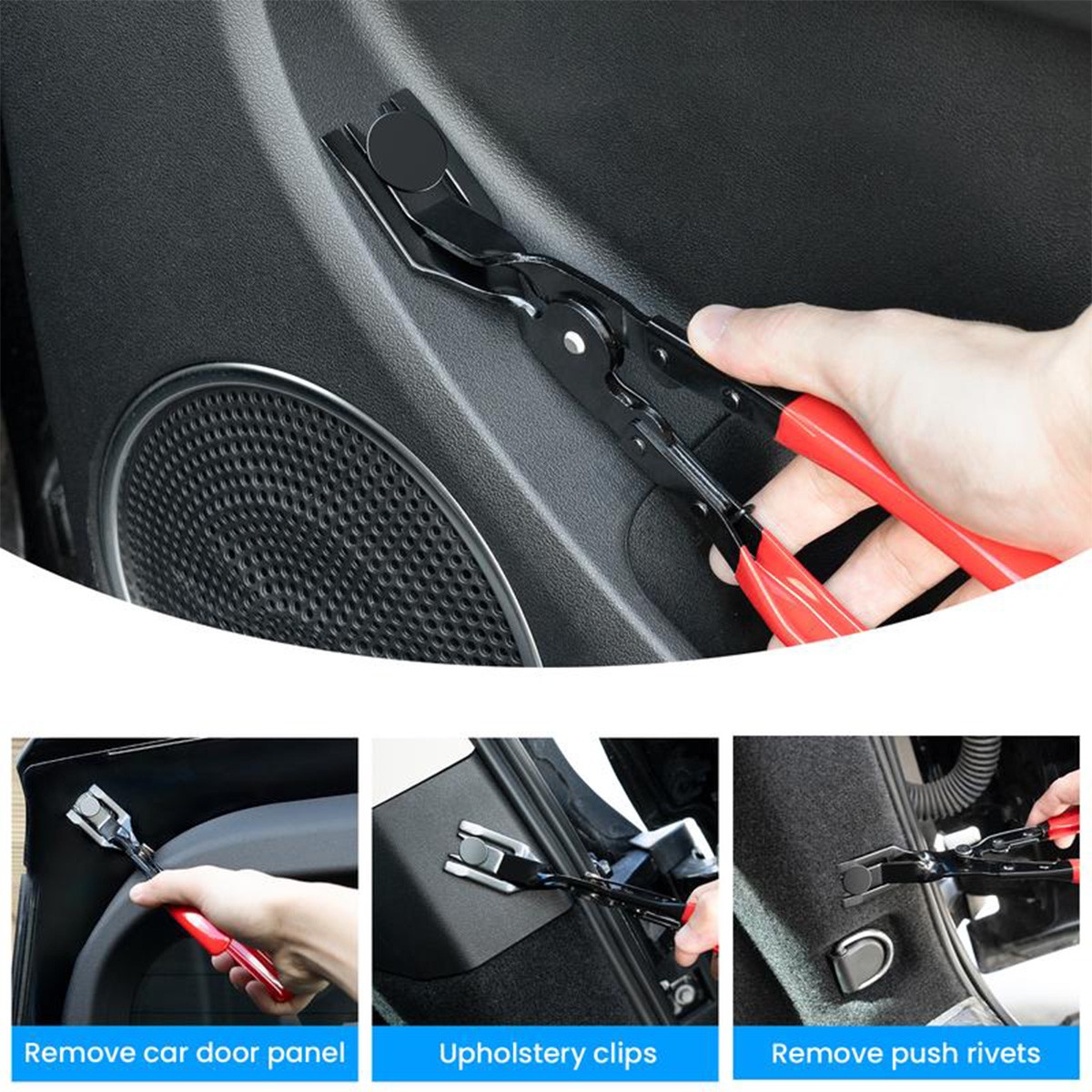 Auto Clip Pliers Set and Fastener Remover, Car Trim Rivet Removal Pry Tool