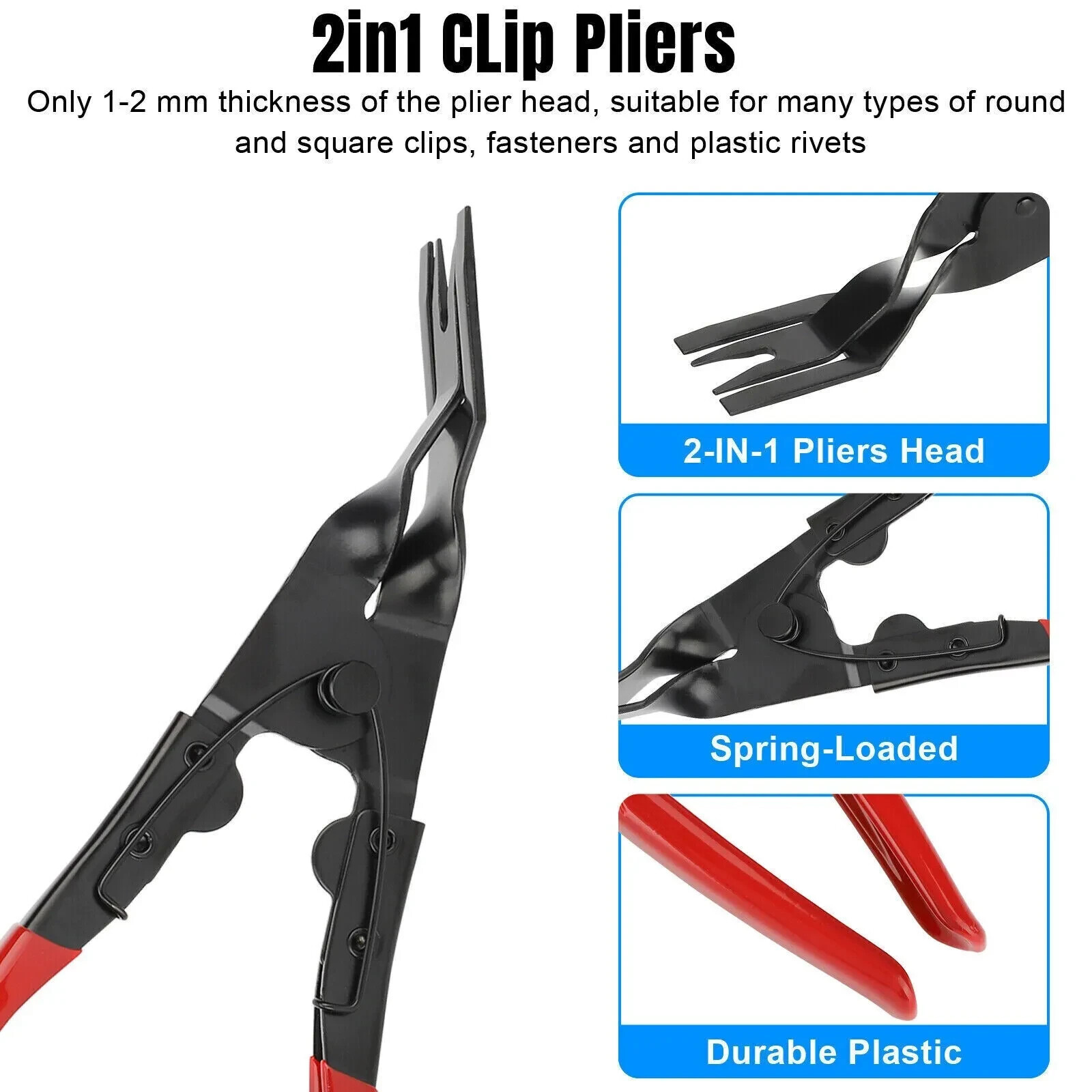 Heavy Duty Car Door Panel Plastic Fastener Remover Body Retainer Clip Pry Tool