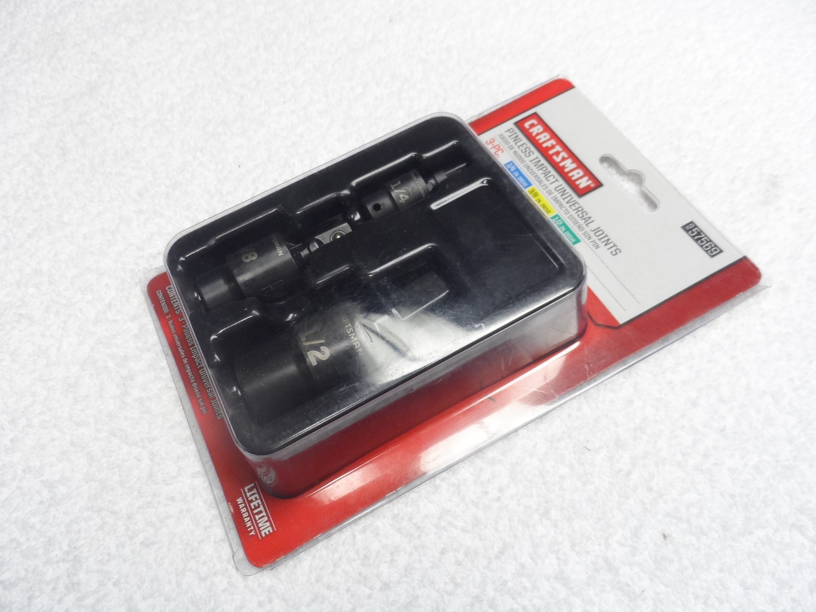 Craftsman 1/4″ 3/8″ 1/2″ Drive «Pinless» Impact Universal Joint Set – p/n 57569