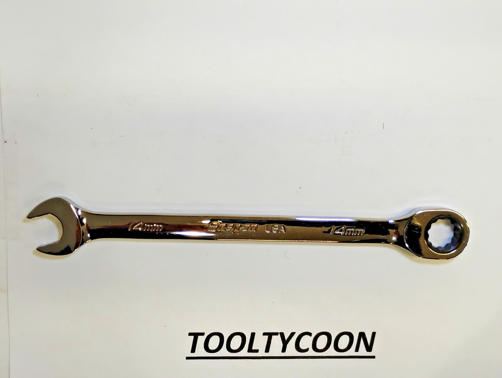 Snap-on Tools NEW 14mm Metric 0° Non-Reversing Ratcheting Combo Wrench SOXRM14A