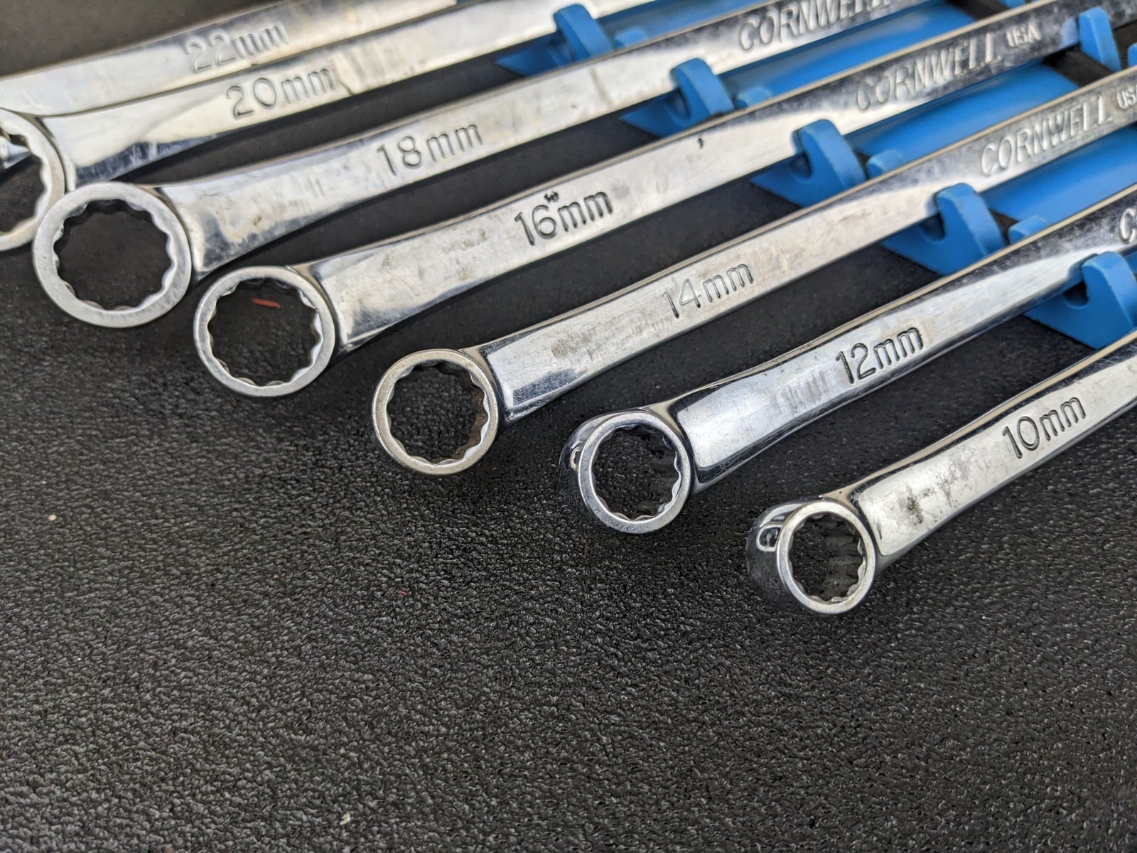 #bn786 Cornwell WBWMLOHP7ST Long Metric MM Box End Wrench Set 12 pt 8mm to 22mm