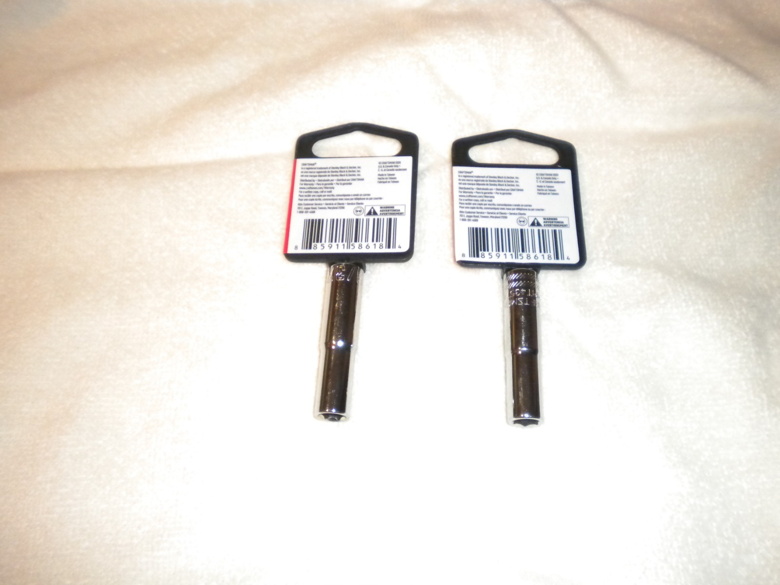 2~CRAFTSMAN 1/4″ DRIVE 6 POINT 9/32″ SOCKET NEW