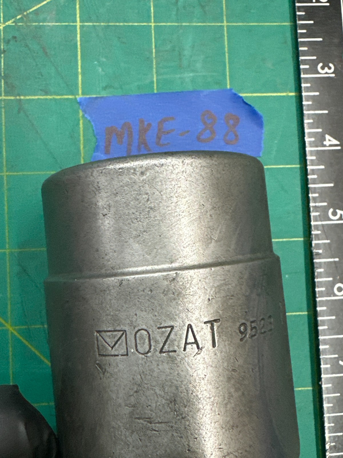 Vintage Ozat No.9523 1-7/16″ Hex Spline Impact Socket 6-Point, Made In Israel