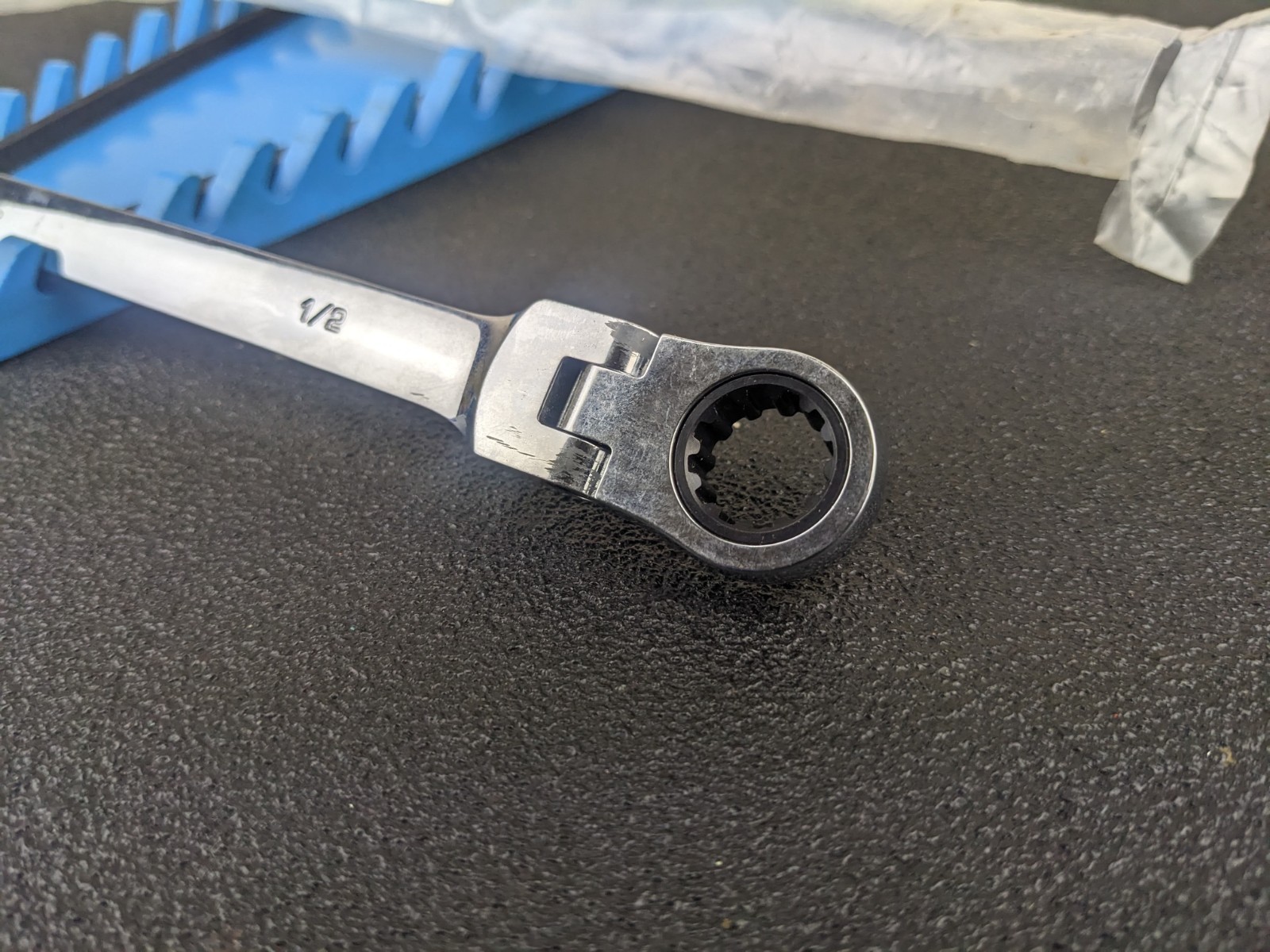 #bk170 Steelman Pro 7/16″ x 1/2″ SAE Flex Double Box End Ratcheting Wrench
