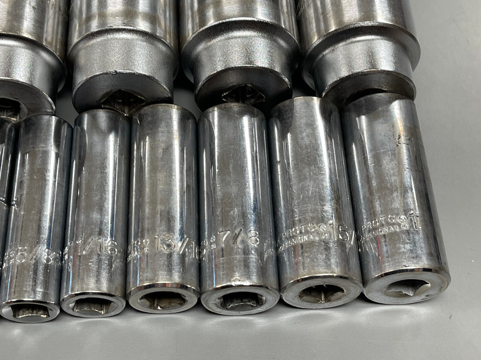 1/2″ Drive Deep Socket Set SAE 19 Pieces 3/8 in to 1 1/2in READ DESCRIPTION