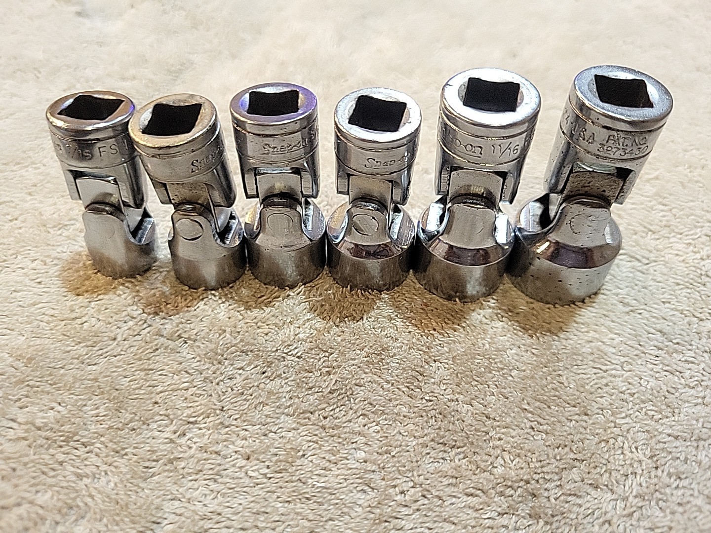 Snap On 3/8” Dr. 6 Pc. 7/16″- 3/4″ Shallow 6 Pt. Universal Socket Set 206AFS