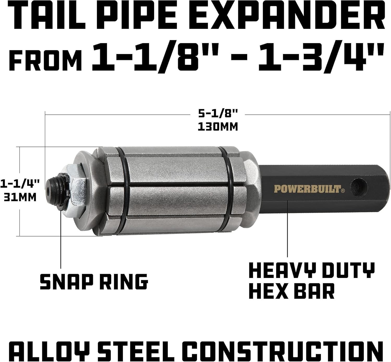 Small Tailpipe Expander 1-1/8″ to 1-3/4″ Exhaust Pipe Tool