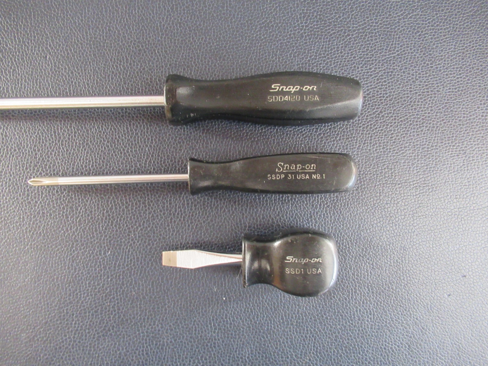 Vintage 3 Lot Snap On Screwdrives SDD4120, SSDP 31, SSD1