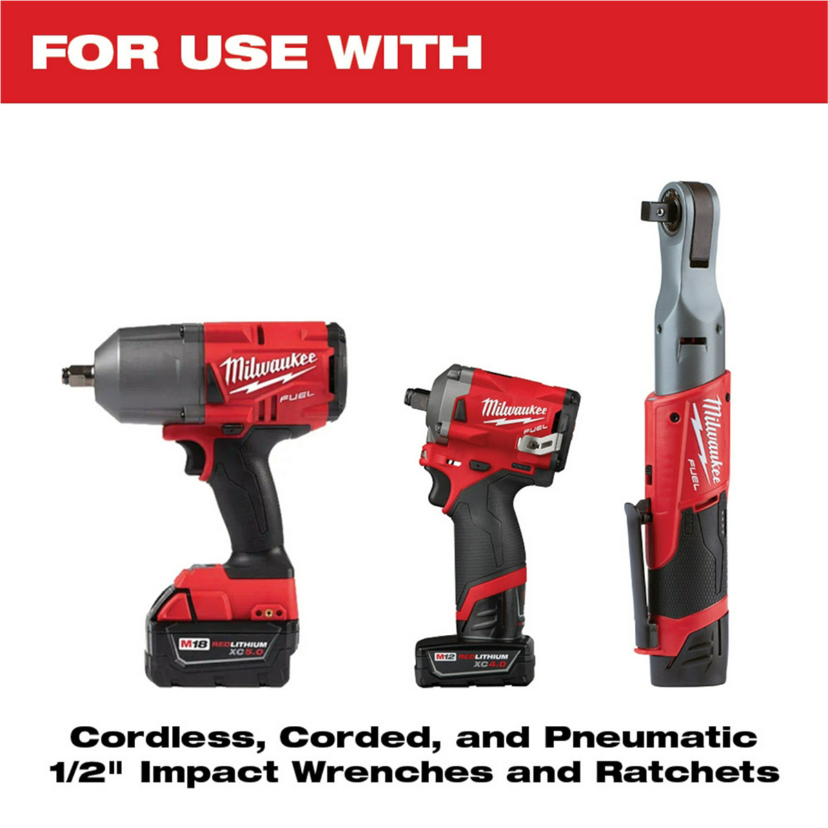 Milwaukee Tool SHOCKWAVE Impact Duty 1/2 Drive 13/16″ SAE Lug Nut Wheel Socket