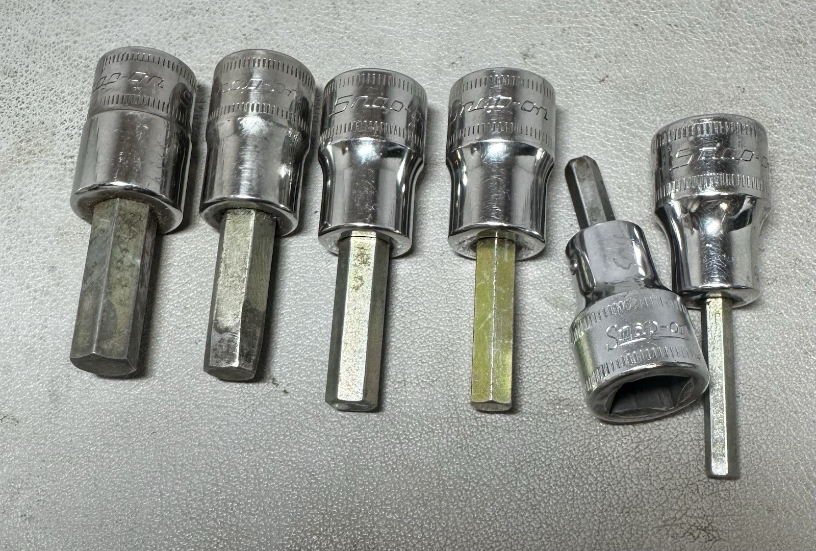 Snap-On 6pc Hex Bit Socket Set FAM4E-FAM9E. Owner marks