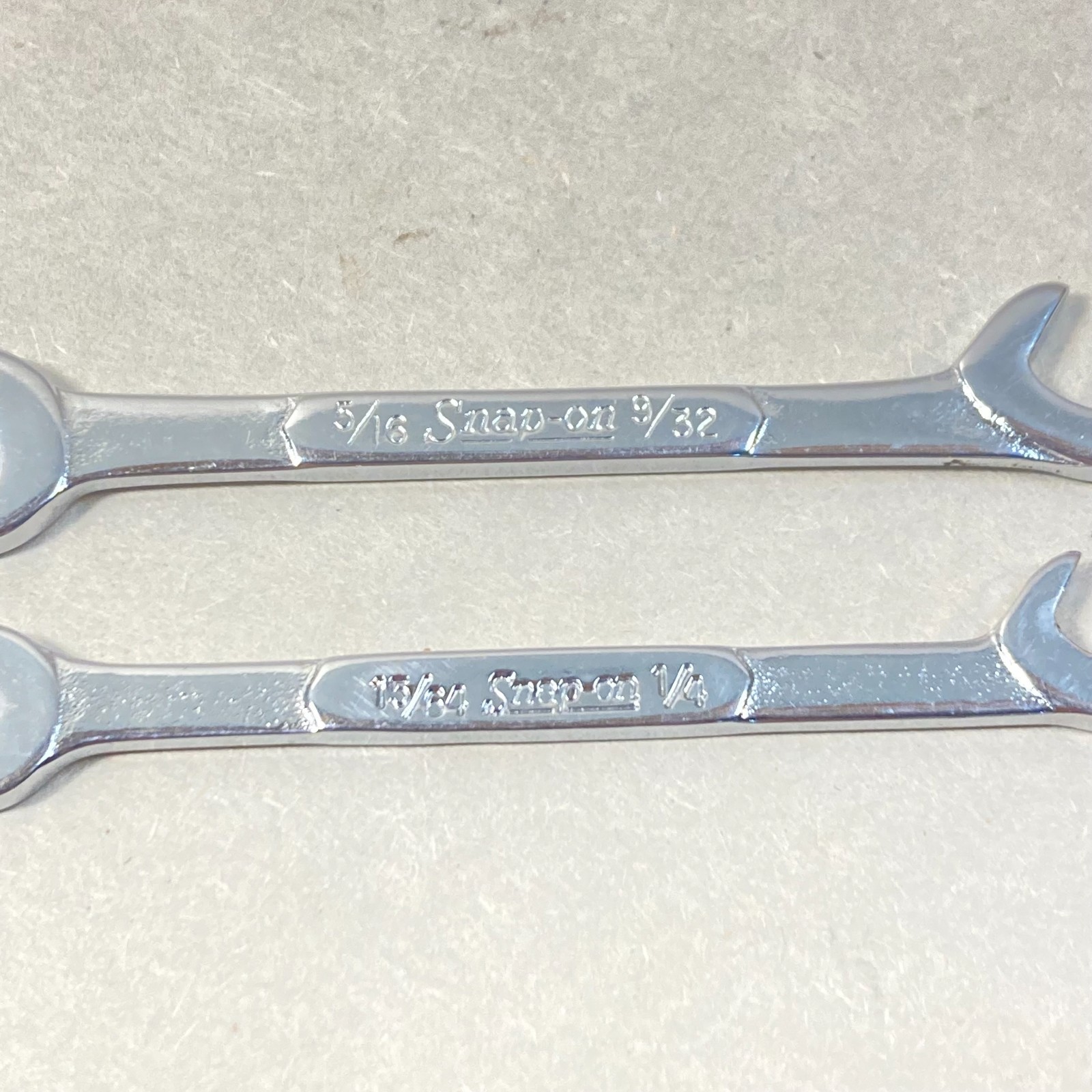 Vintage Snap-on Ignition Midget Wrench 2 Pc Open End Offset SAE USA
