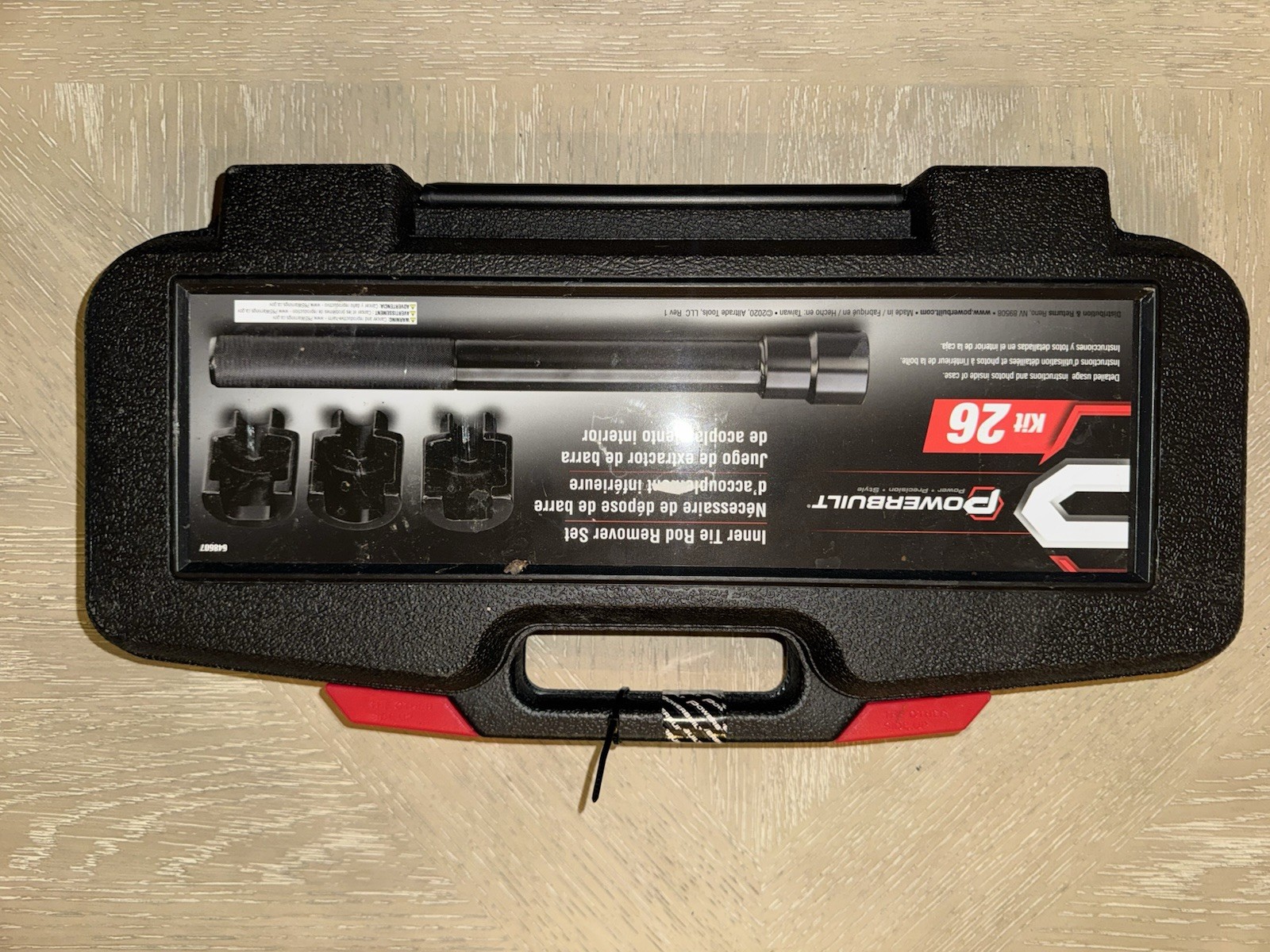 PowerBuilt Tools Kit #26 – 4 Piece Inner Tie Rod Removal Set Brand New in Case