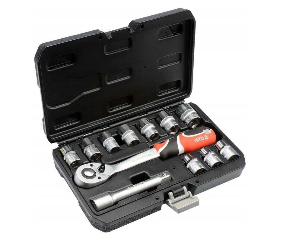 Ratchet Socket Set 1/2″ 12 PcsTools Toolbox YT-38671 Yato Professional