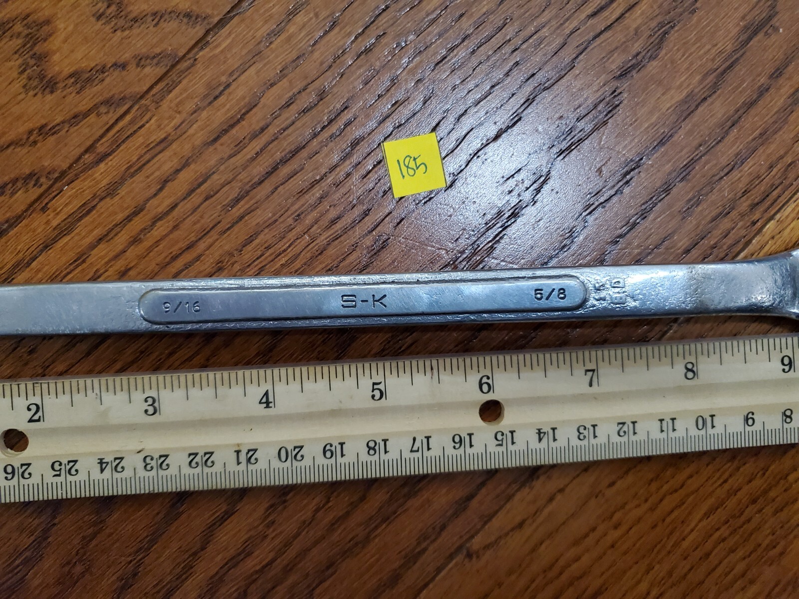 S-K Tools USA B-1820 9/16in X 5/8in Double Offset Box End Wrench Vintage