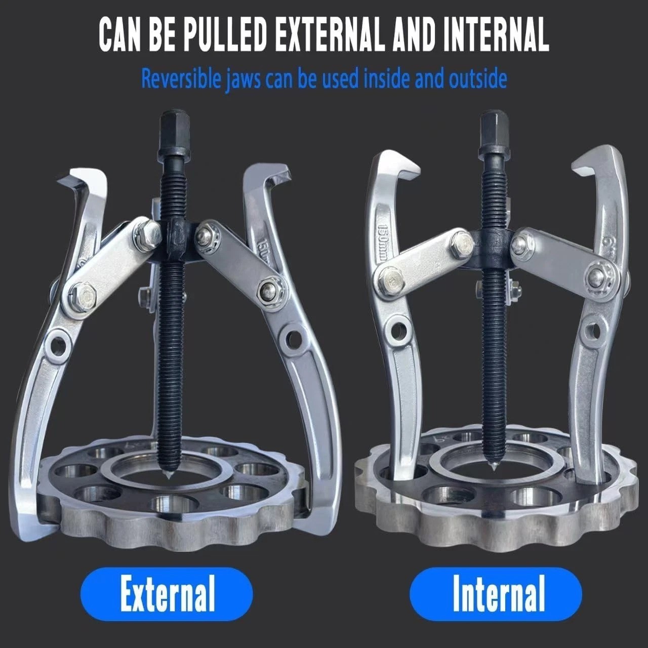 Versatile 8-in-1 Gear Puller Set 3″-8″ Cr-V Steel Mechanic’s Tool Kit