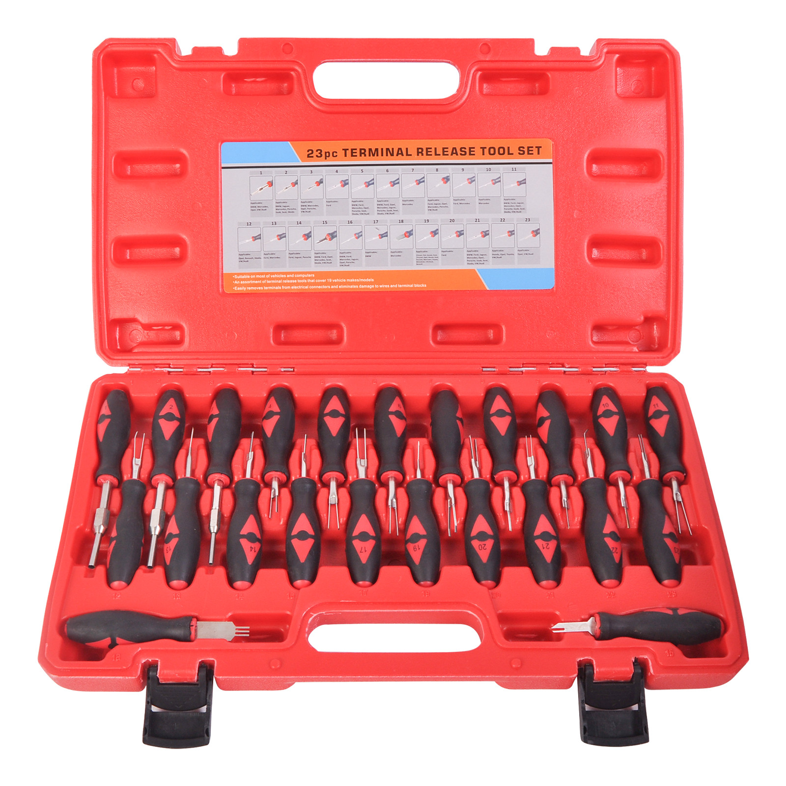 23Pcs Universal Terminal Release Tool Electrical Connector Extractor Removal Set