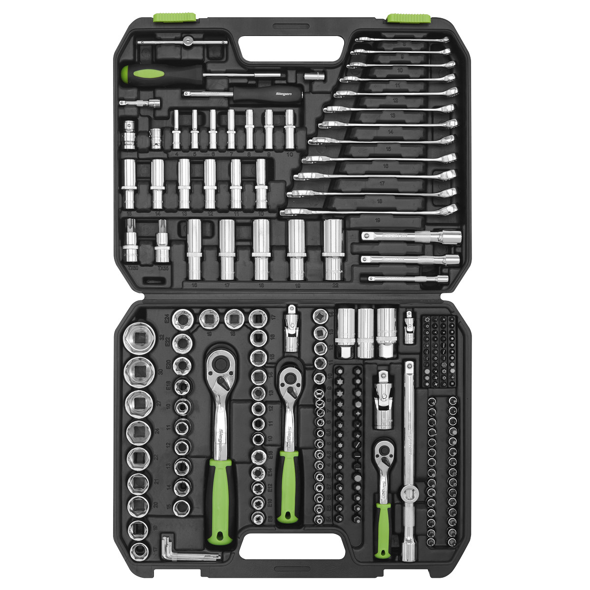 SEALEY S01212 Socket Set 219pc 1/4″, 3/8″ & 1/2″Sq Drive WallDrive Metric