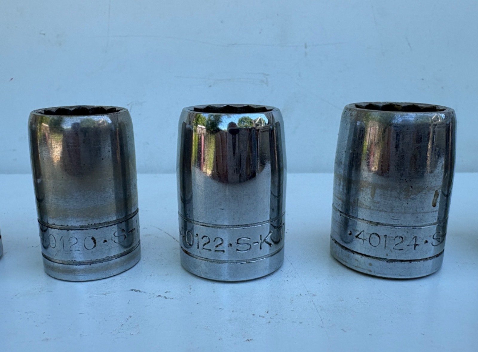 SK S-K Tools 1/2″ Drive SAE 12 Point & 6 Point Sockets + Adapter – 10 Piece Set