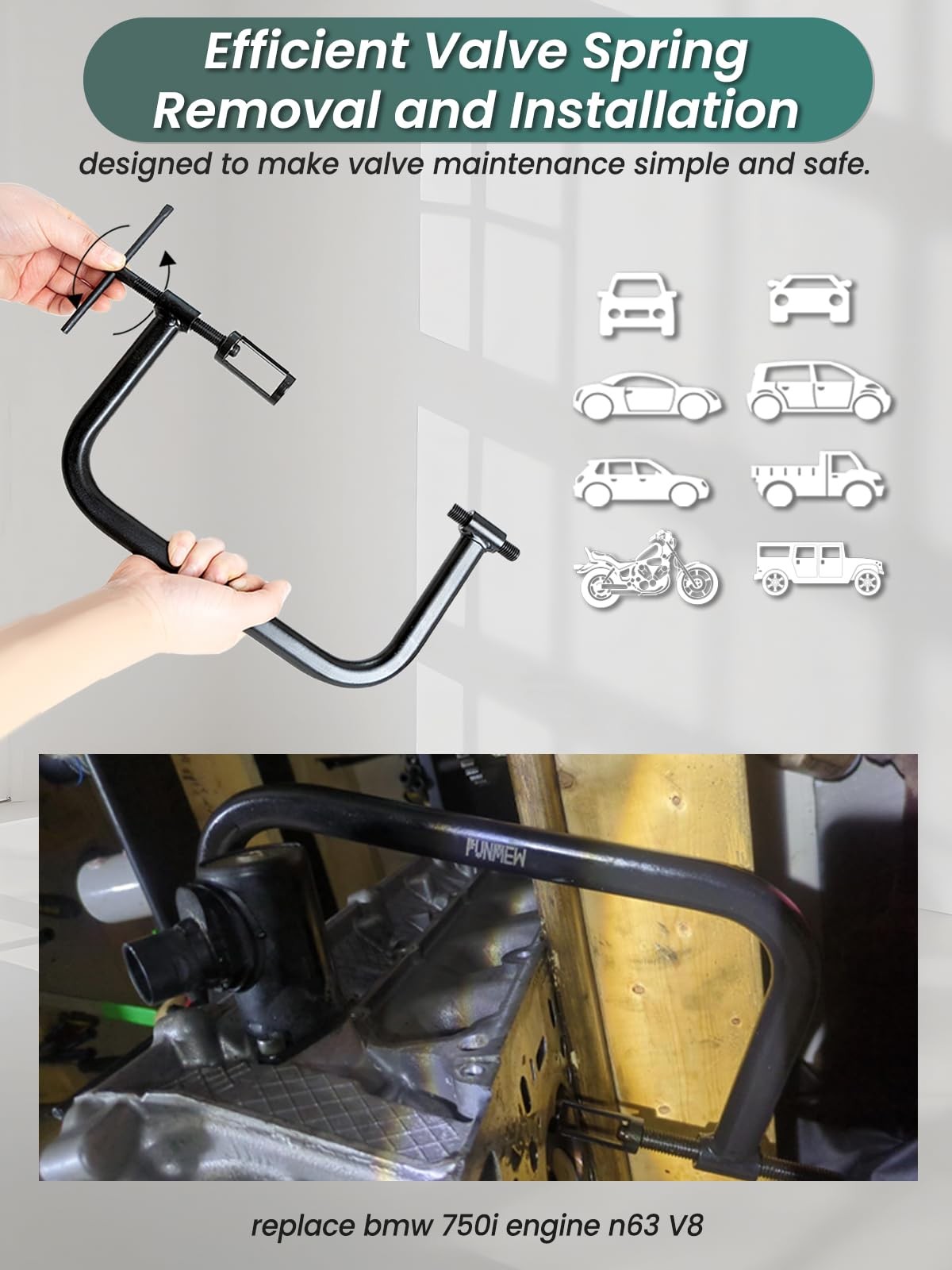 Valve Spring Compressor 10pcs Removal Tool for…