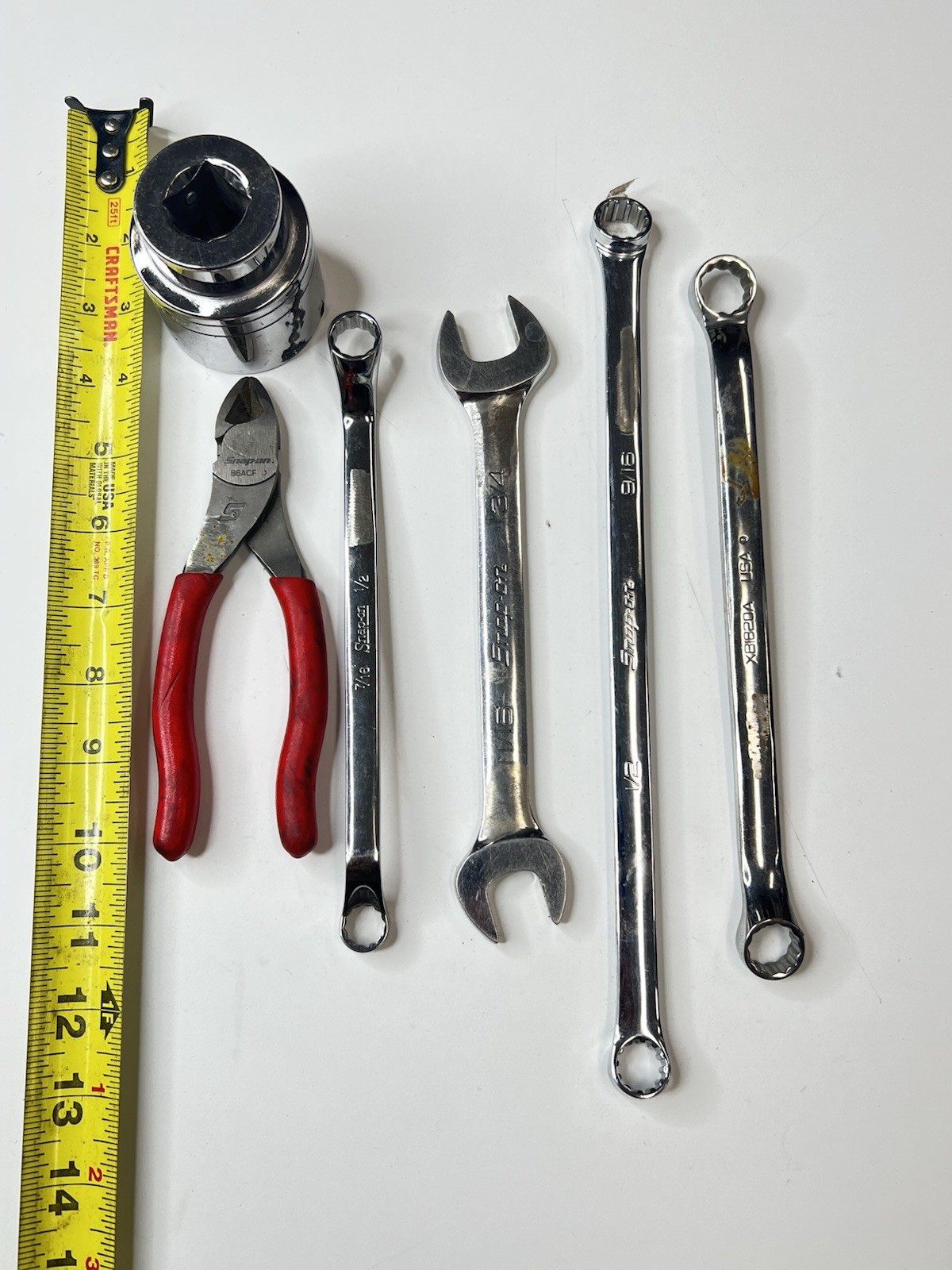 Snap-on Mixed SAE Wrench Socket Pliers Tool Lot 86ACF LDH522 OEX24B XDH20A A143