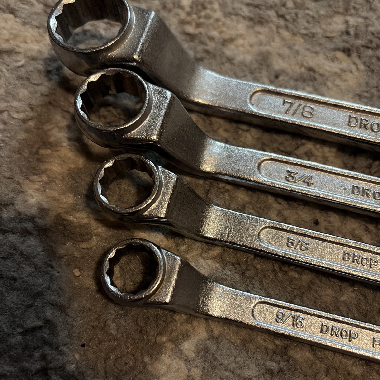 Vintage SEARS Double Box End Wrenches Drop Forged Steel Made in Japan 12 PT SAE