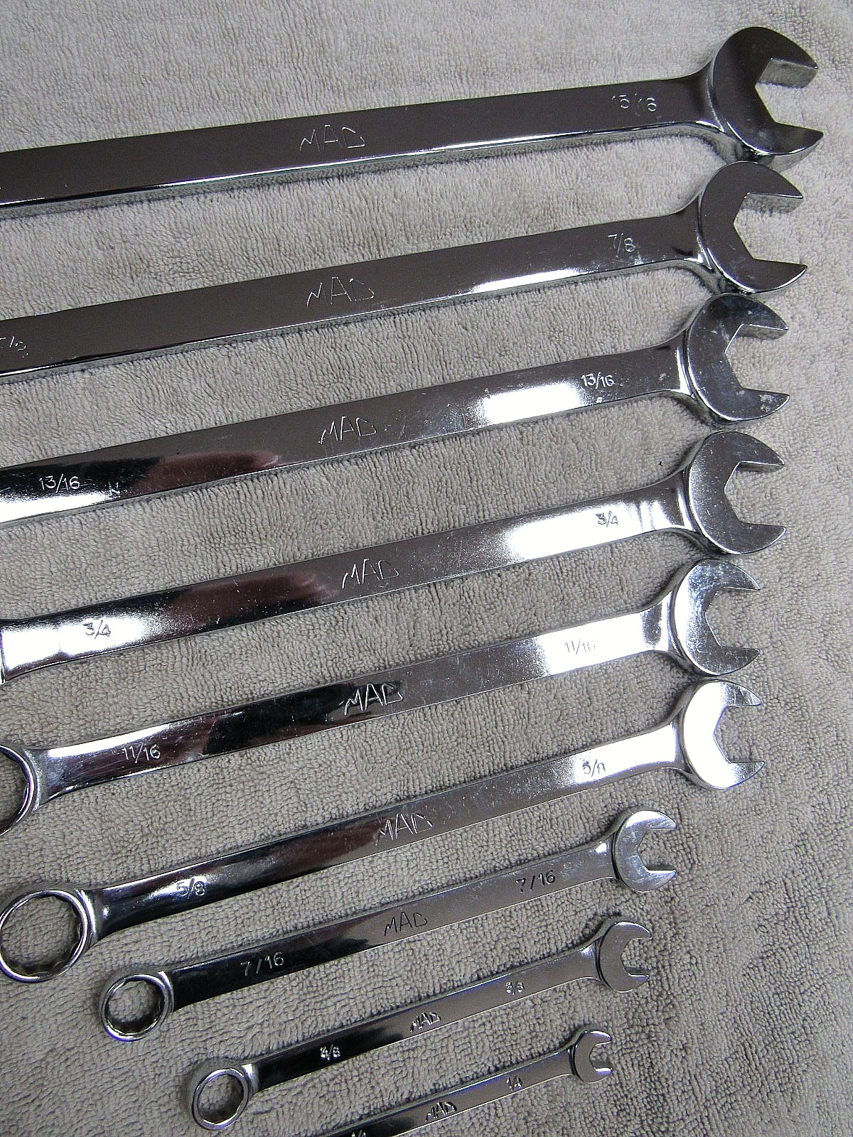 MAC TOOLS 9x LOT SAE COMBINATION WRENCH 1/4” – 15/16″ GOOD CONDITION