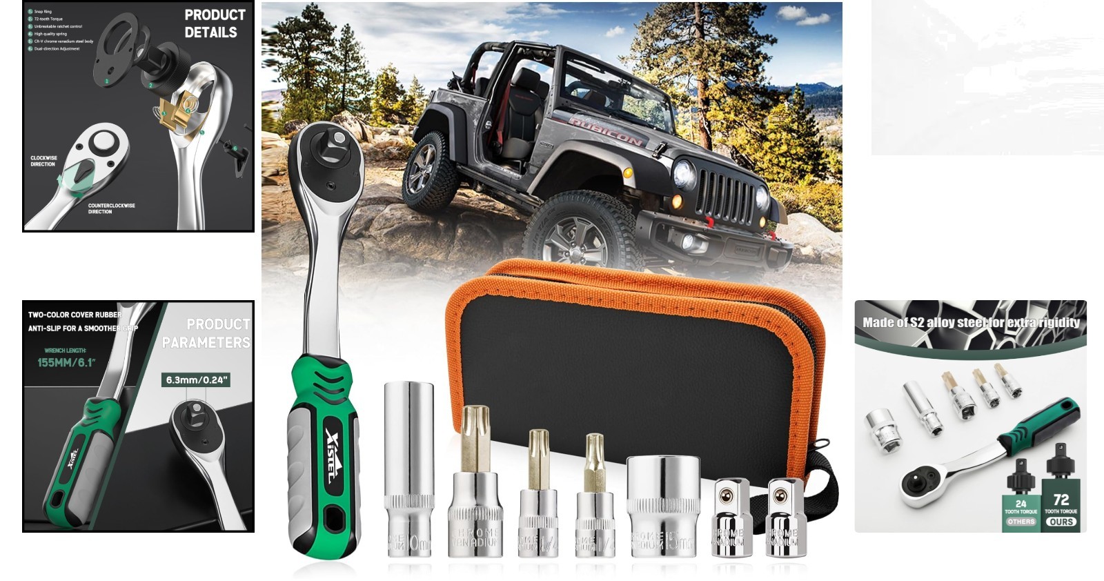 High-Quality Torx Tool Kit for Jeep Wrangler & Gladiator – Compact & Durable